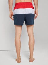 Striped swimming shorts - Men - poppy red Striped swimming shorts - Men - poppy red - 2 - TOM TAILOR