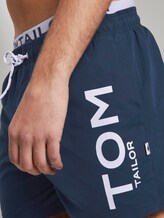 Swimming shorts with a shimmering waistband - Men - dress blue Swimming shorts with a shimmering waistband - Men - dress blue - 9 - TOM TAILOR