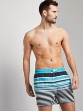 Gestreifte Badeshorts - Männer - turquoise/navy Gestreifte Badeshorts - Männer - turquoise/navy - 5 - TOM TAILOR