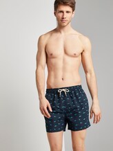 Gemusterte Badeshorts - Männer - dress blue Gemusterte Badeshorts - Männer - dress blue - 5 - TOM TAILOR