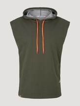 Sleeveless sweatshirt with a hood - Men - olive Sleeveless sweatshirt with a hood - Men - olive - 7 - Tom Tailor E-Shop Kollektion