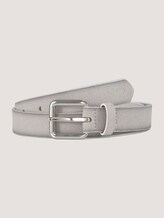 Veloursleder Gürtel - unisex - ecru uni Veloursleder Gürtel - unisex - ecru uni - 7 - TOM TAILOR