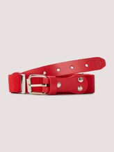 Textilbandgürtel mit Lederdetails - unisex - red uni Textilbandgürtel mit Lederdetails - unisex - red uni - 7 - TOM TAILOR