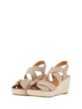 TOM TAILOR Damen Sandalen mit Keilabsatz, beige, Uni, Gr. 40