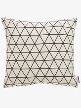Kussensloop met driehoekmotief - uniseks - offwhite-black Kussensloop met driehoekmotief - uniseks - offwhite-black - 1 - TOM TAILOR