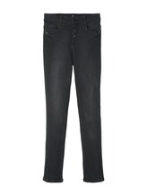 TOM TAILOR Mädchen Linly Straight Jeans mit Knopfverschluss, schwarz, Gr.134