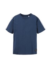 TOM TAILOR Jungen T-Shirt mit Tape-Detail, blau, Gr.164