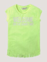 T-shirt with fringes - Girls - fiery lime neon|green T-shirt with fringes - Girls - fiery lime neon|green - 7 - Tom Tailor E-Shop Kollektion