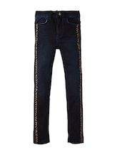 TOM TAILOR Mädchen Jeans mit gepunkteter Leiste, blau, Gr.116