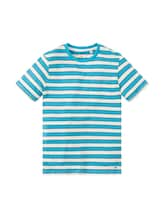 TOM TAILOR Jungen Gestreiftes T-Shirt mit Brusttasche, blau, Streifenmuster, Gr. 164