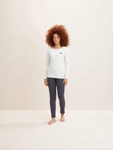 Langes Pyjama Set - Frauen - blue allover Langes Pyjama Set - Frauen - blue allover - 3 - TOM TAILOR