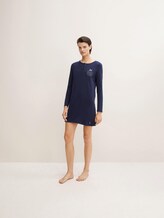 Pyjama Kleid mit Brusttasche - Frauen - dark blue uni Pyjama Kleid mit Brusttasche - Frauen - dark blue uni - 3 - TOM TAILOR