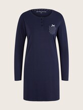 Pyjama Kleid mit Brusttasche - Frauen - dark blue uni Pyjama Kleid mit Brusttasche - Frauen - dark blue uni - 7 - TOM TAILOR
