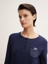 Pyjama Kleid mit Brusttasche - Frauen - dark blue uni Pyjama Kleid mit Brusttasche - Frauen - dark blue uni - 9 - TOM TAILOR