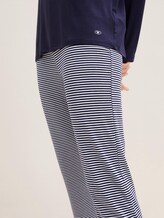 Langes Pyjama Set mit Streifenhose - Frauen - blue ring Langes Pyjama Set mit Streifenhose - Frauen - blue ring - 9 - TOM TAILOR