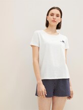 Gemustertes Pyjama-Set mit Shorts - Frauen - blue allover Gemustertes Pyjama-Set mit Shorts - Frauen - blue allover - 1 - TOM TAILOR