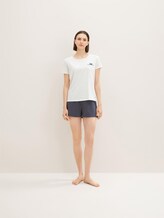 Gemustertes Pyjama-Set mit Shorts - Frauen - blue allover Gemustertes Pyjama-Set mit Shorts - Frauen - blue allover - 3 - TOM TAILOR