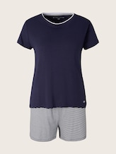 Maritimes Pyjama-Set mit Shorts - Frauen - blue ring Maritimes Pyjama-Set mit Shorts - Frauen - blue ring - 7 - TOM TAILOR