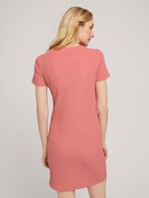 Kurzes Nachthemd mit Rippstruktur - Frauen - medium red melange Kurzes Nachthemd mit Rippstruktur - Frauen - medium red melange - 2 - TOM TAILOR