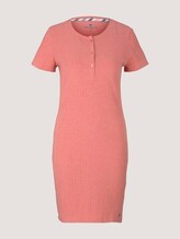 Kurzes Nachthemd mit Rippstruktur - Frauen - medium red melange Kurzes Nachthemd mit Rippstruktur - Frauen - medium red melange - 7 - TOM TAILOR