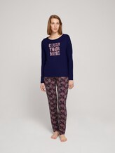 Pyjama Set mit Print - Frauen - dark blue allover Pyjama Set mit Print - Frauen - dark blue allover - 3 - TOM TAILOR