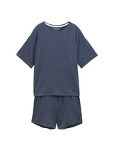 TOM TAILOR Damen Kurz-Pyjama, blau, Gr. S/36