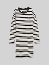 TOM TAILOR Damen Gestreiftes Nachthemd, grau, Gestreift, Gr. 36