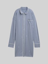 TOM TAILOR Damen Gestreiftes Nachthemd, blau, Gestreift, Gr. 36