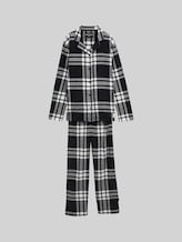 TOM TAILOR Damen Pyjama-Set mit Karomuster, grau, Kariert, Gr. 36