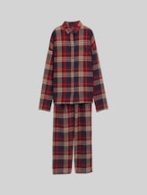 TOM TAILOR Damen Pyjama-Set mit Karomuster, rot, Kariert, Gr. 44