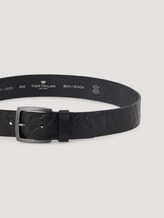 Embossed leather belt - Men - black uni Embossed leather belt - Men - black uni - 9 - TOM TAILOR