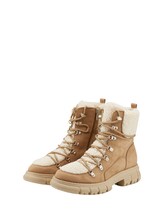 TOM TAILOR Damen Gefütterte Stiefel, beige, Colour Blocking, Gr. 37