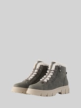 TOM TAILOR Damen Gefütterte Stiefeletten mit Fellimitat, grau, Uni, Gr. 36