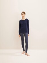 Gepunktete Pyjama Leggings - Frauen - dark blue allover Gepunktete Pyjama Leggings - Frauen - dark blue allover - 1 - TOM TAILOR