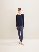 Gepunktete Pyjama Leggings - Frauen - dark blue allover Gepunktete Pyjama Leggings - Frauen - dark blue allover - 3 - TOM TAILOR