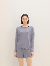 Pyjama Oberteil mit Streifen - Frauen - blue ring Pyjama Oberteil mit Streifen - Frauen - blue ring - 1 - TOM TAILOR