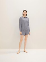 Pyjama Oberteil mit Streifen - Frauen - blue ring Pyjama Oberteil mit Streifen - Frauen - blue ring - 3 - TOM TAILOR