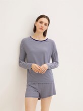 Pyjama Oberteil mit Streifen - Frauen - blue ring Pyjama Oberteil mit Streifen - Frauen - blue ring - 5 - TOM TAILOR