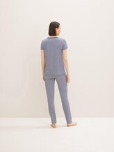 Kurzes Pyjama Oberteil mit Streifen - Frauen - blue ring Kurzes Pyjama Oberteil mit Streifen - Frauen - blue ring - 2 - TOM TAILOR