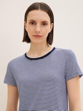 Kurzes Pyjama Oberteil mit Streifen - Frauen - blue ring Kurzes Pyjama Oberteil mit Streifen - Frauen - blue ring - 9 - TOM TAILOR