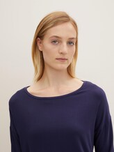 Langarm Pyjama Oberteil - Frauen - dark blue uni Langarm Pyjama Oberteil - Frauen - dark blue uni - 9 - TOM TAILOR