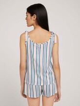 Pyjama Top mit Knotendetail - Frauen - dark white stripes Pyjama Top mit Knotendetail - Frauen - dark white stripes - 2 - TOM TAILOR