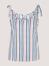 Pyjama Top mit Knotendetail - Frauen - dark white stripes Pyjama Top mit Knotendetail - Frauen - dark white stripes - 7 - TOM TAILOR