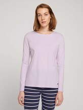 Pyjama Langarmshirt - Frauen - light-purple-uni Pyjama Langarmshirt - Frauen - light-purple-uni - 1 - TOM TAILOR
