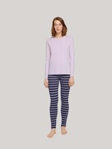Pyjama Langarmshirt - Frauen - light-purple-uni Pyjama Langarmshirt - Frauen - light-purple-uni - 3 - TOM TAILOR