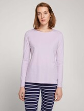 Pyjama Langarmshirt - Frauen - light-purple-uni Pyjama Langarmshirt - Frauen - light-purple-uni - 5 - TOM TAILOR