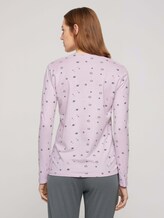 Pyjama Langarmshirt mit Print - Frauen - light-purple-allover Pyjama Langarmshirt mit Print - Frauen - light-purple-allover - 2 - TOM TAILOR