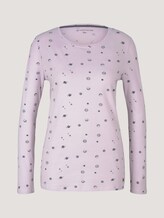 Pyjama Langarmshirt mit Print - Frauen - light-purple-allover Pyjama Langarmshirt mit Print - Frauen - light-purple-allover - 7 - TOM TAILOR