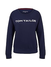 TOM TAILOR Damen Loungewear Sweatshirt, blau, Print, Gr. 46