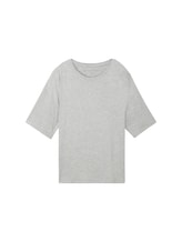 TOM TAILOR Damen T-Shirt in Melange Optik, grau, Melange Optik, Gr. L/40